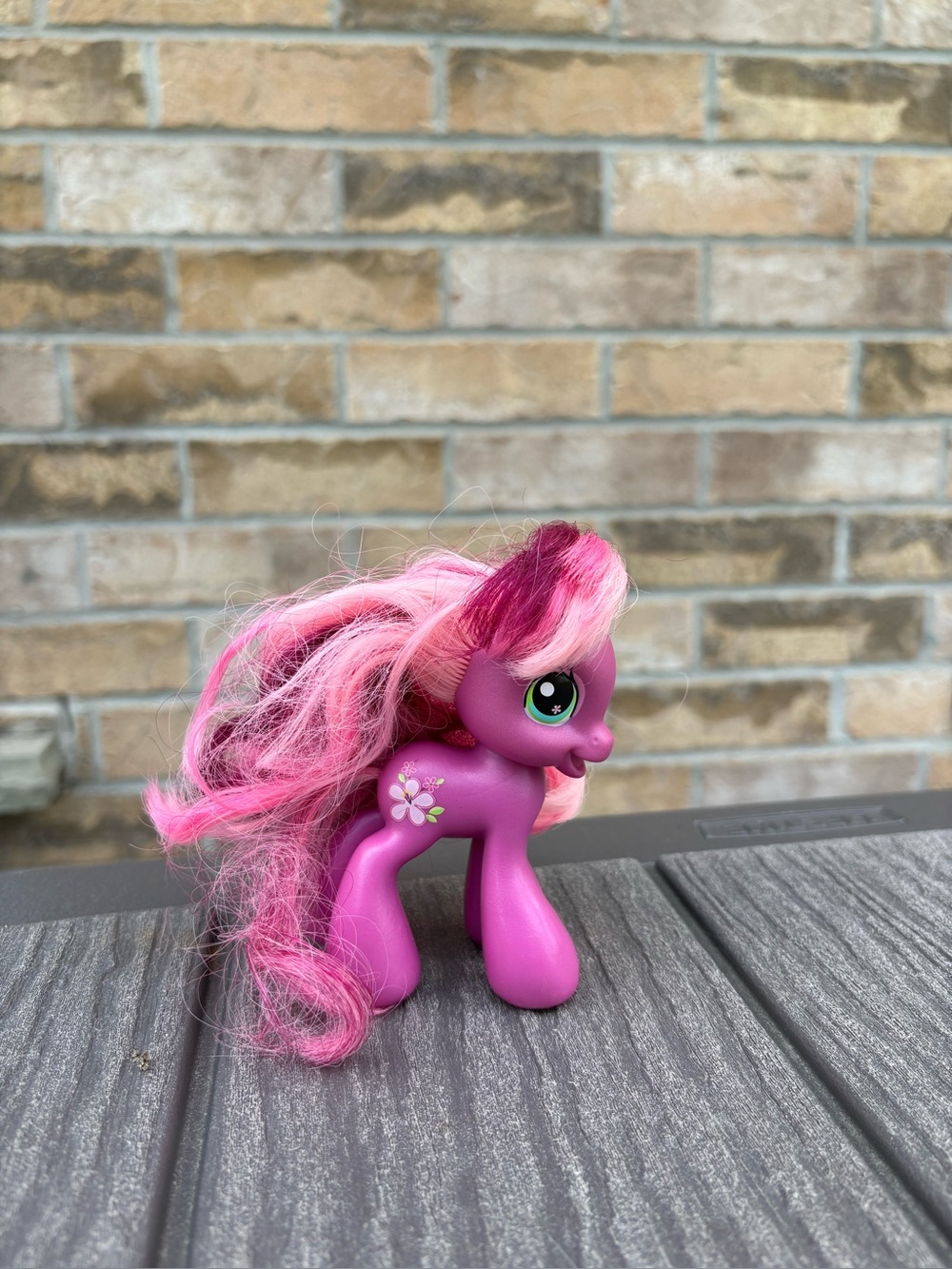 4" Hasbro My Little Pony Cheerilee Figure Brushable Hair Pink Flower MLP 2008